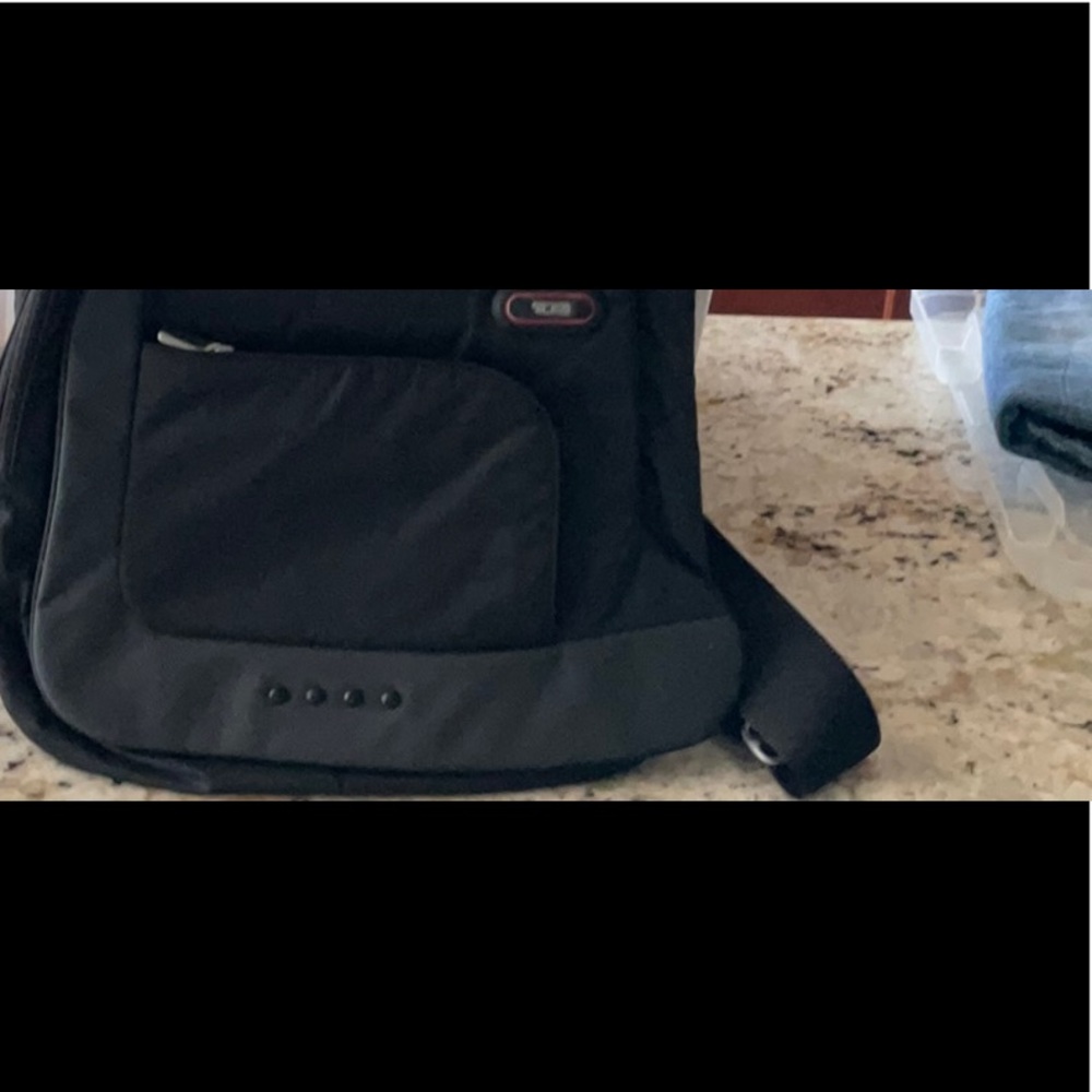 Tumi Black and Red Messenger Bag - Picture 10 of 13
